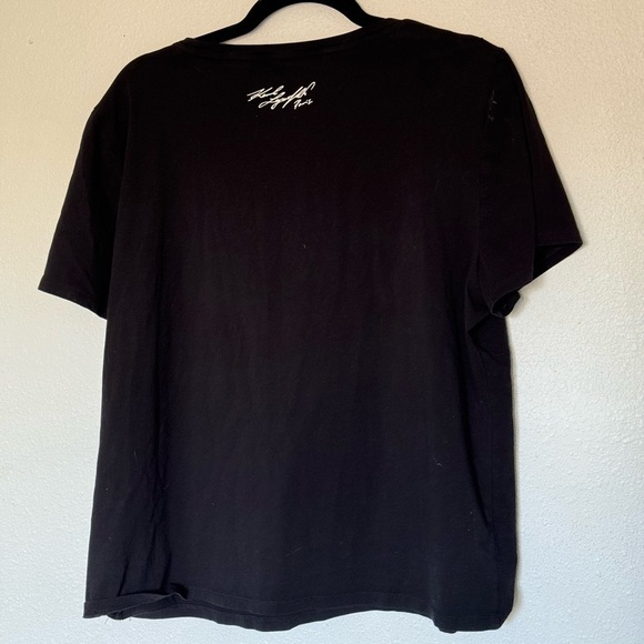 Karl Lagerfeld Paris Black Short Sleeve Parisian Motif Tee XL - Picture 2 of 5